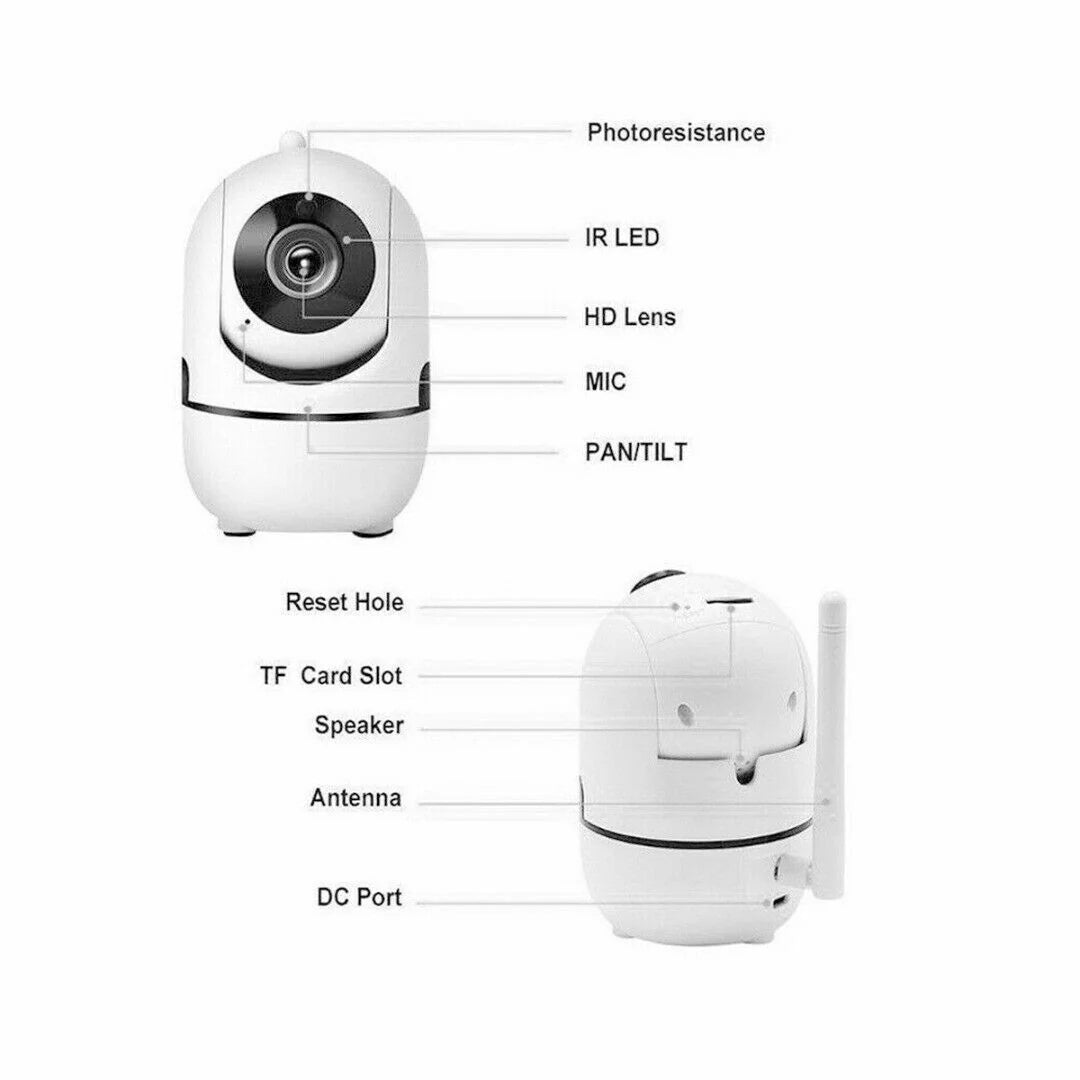 1080P Wifi Wireless Indoor Home Security Camera Night Vision Baby Pet Monitor