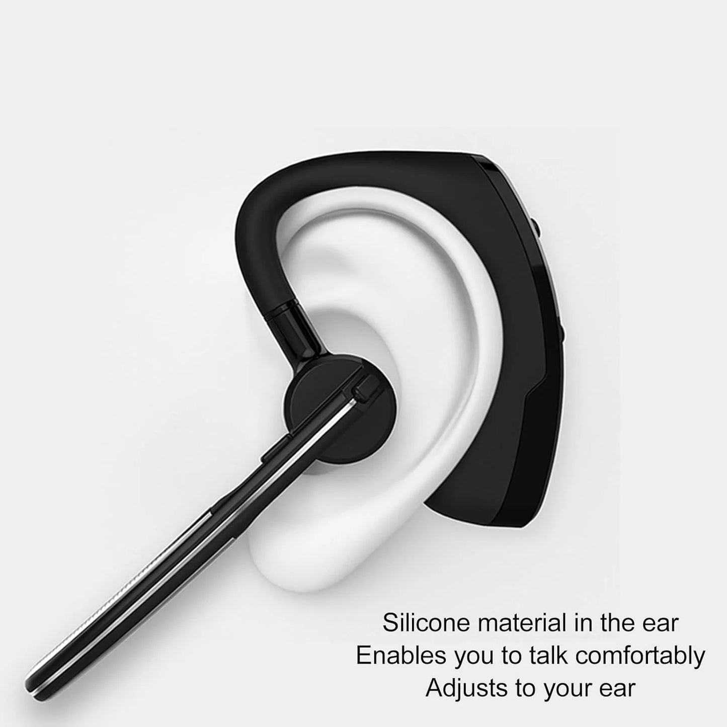 Bluetooth Earpiece Wireless Headset Noise Cancelling Headphones Driver Trucker