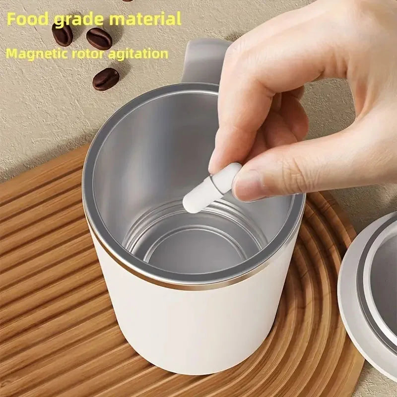 400ml Automatic Stirring Cup Mug Rechargeable Portable Coffee Electric Stirring Stainless Steel Rotating Magnetic Drinking Tools