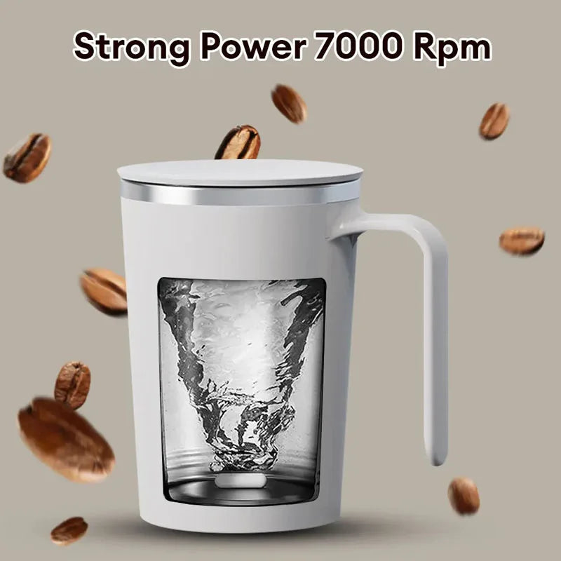 400ml Automatic Stirring Cup Mug Rechargeable Portable Coffee Electric Stirring Stainless Steel Rotating Magnetic Drinking Tools