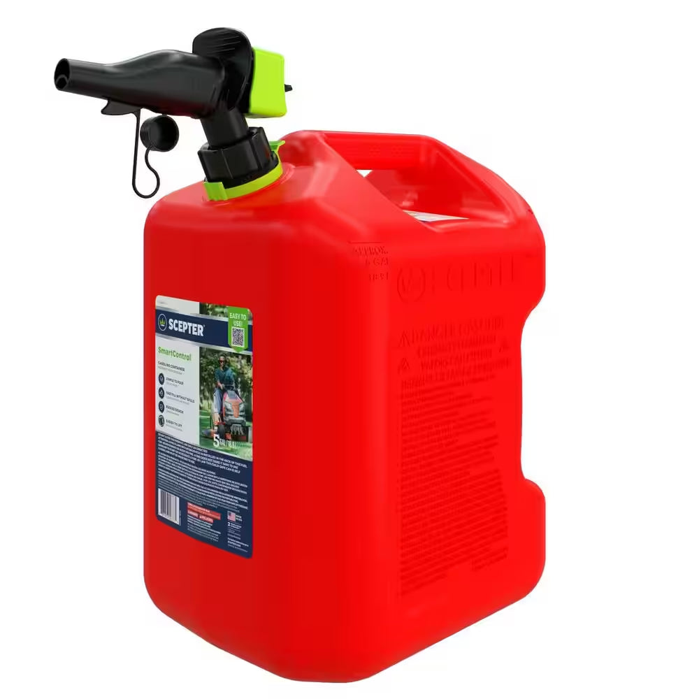 5 Gal. Smart Control Gas Can with Rear Handle, Red Fuel Container